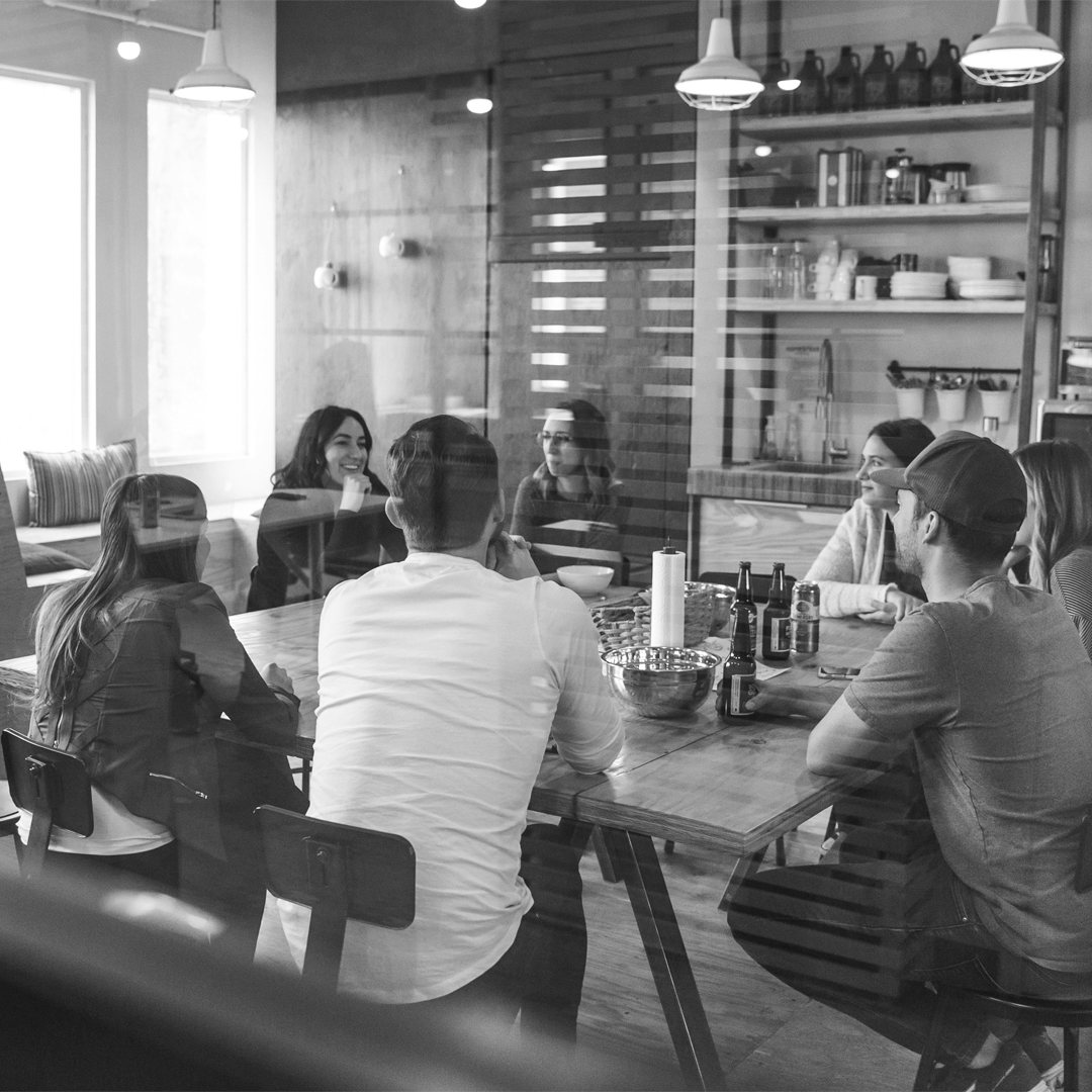 Professionals meeting around a table in an office