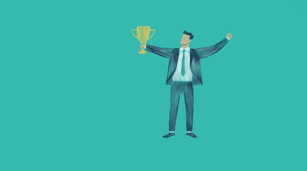 A painting depicting the winner of the top geo agencies of 2026