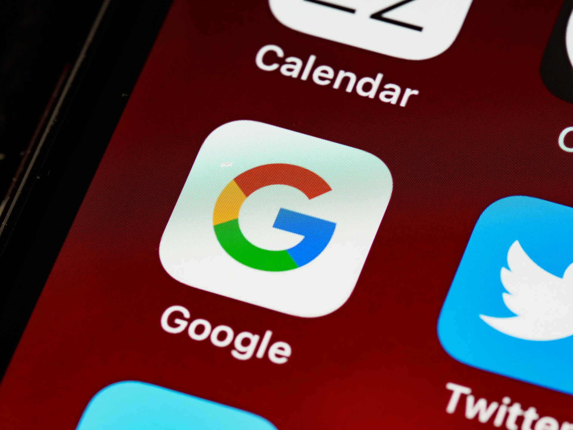 Google app icon in a phone screen